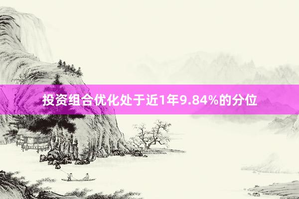 投资组合优化处于近1年9.84%的分位