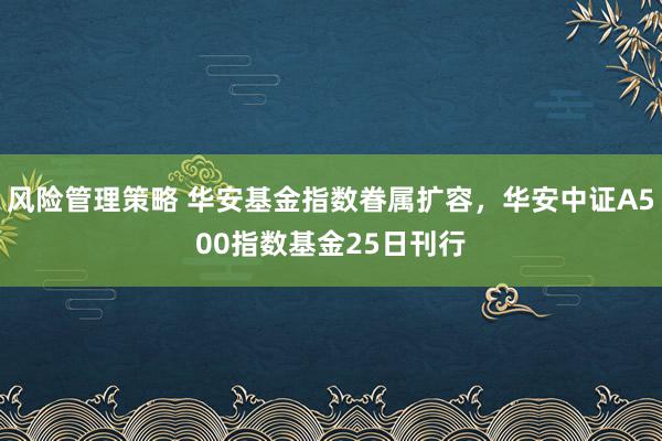 风险管理策略 华安基金指数眷属扩容，华安中证A500指数基金25日刊行