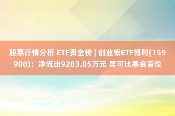 股票行情分析 ETF资金榜 | 创业板ETF博时(159908)：净流出9283.05万元 居可比基金首位