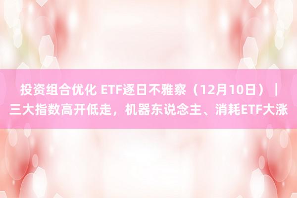 投资组合优化 ETF逐日不雅察（12月10日）｜三大指数高开低走，机器东说念主、消耗ETF大涨