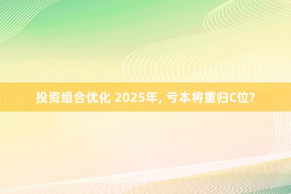 投资组合优化 2025年, 亏本将重归C位?