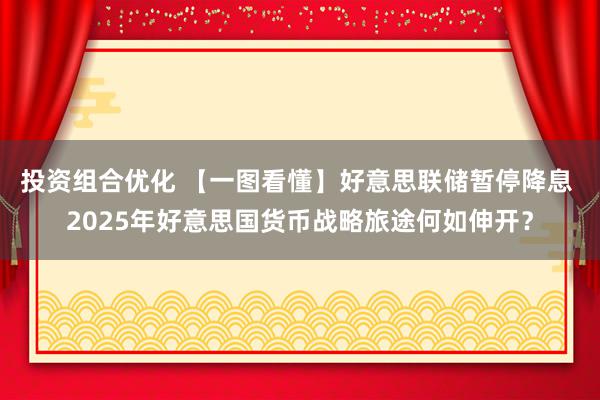 投资组合优化 【一图看懂】好意思联储暂停降息 2025年好意思国货币战略旅途何如伸开？