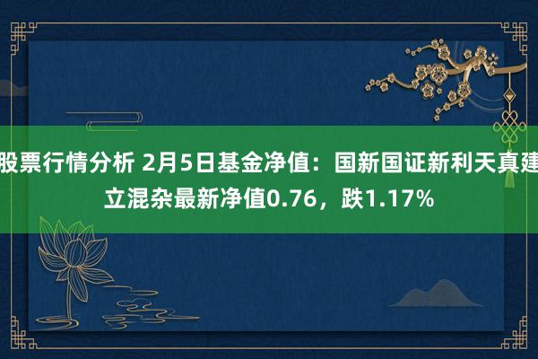 股票行情分析 2月5日基金净值：国新国证新利天真建立混杂最新净值0.76，跌1.17%